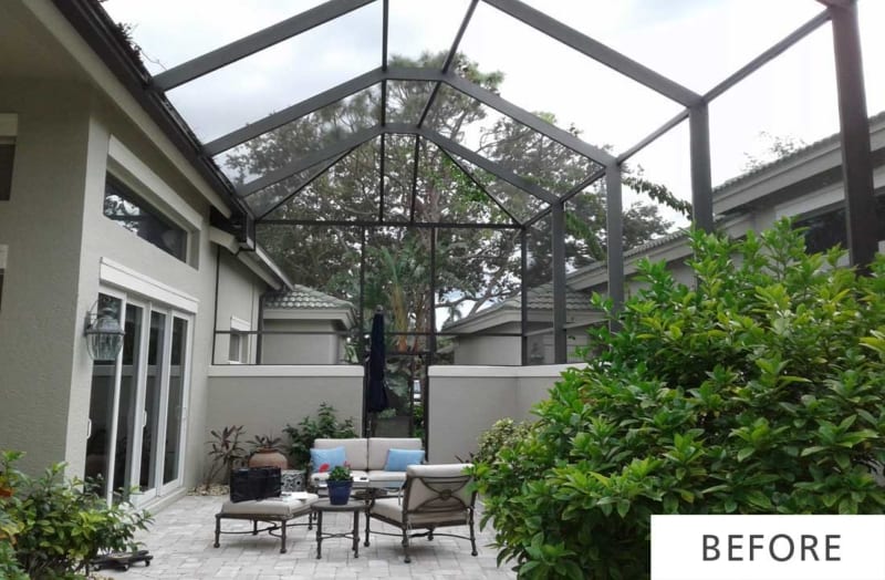 Outdoor Area Before Outdoor remodel bonita bay