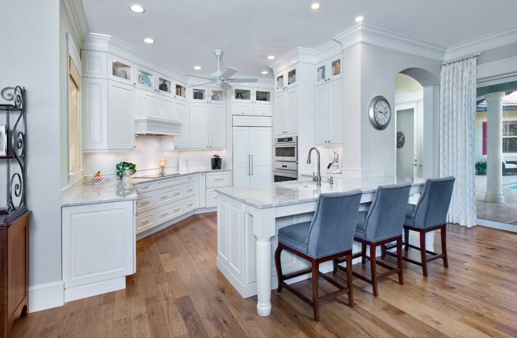 White Themed Estero Kitchen Remodel