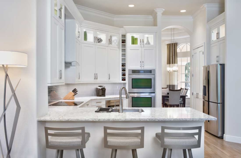 A White Transitional Kitchen Remodel in Bonita Springs
