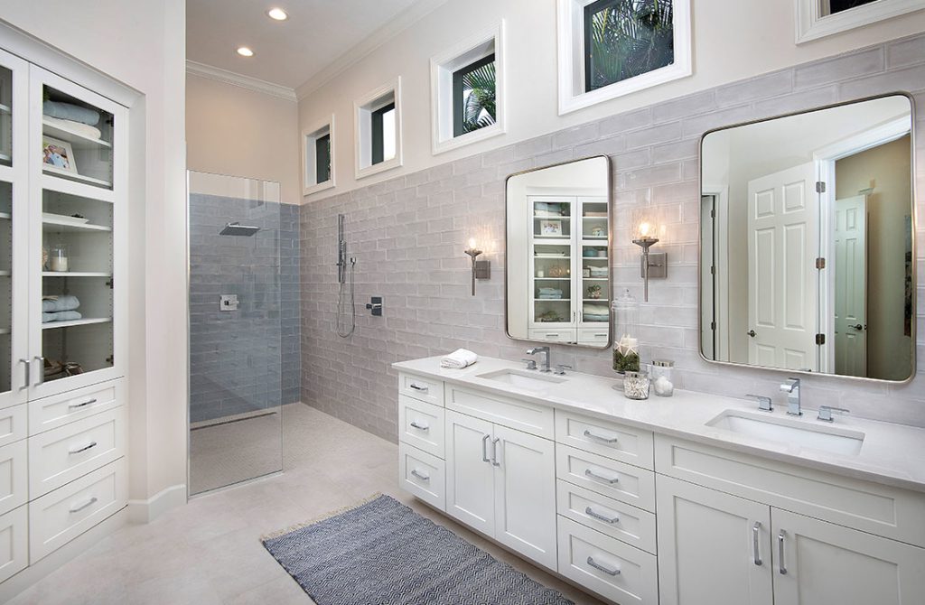 contemporary master bathroom remodel in bonita springs