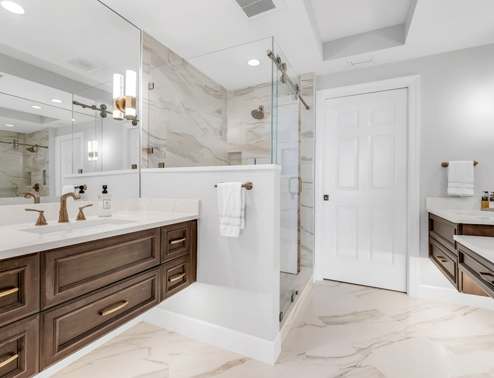 Contemporary Master Bathroom Remodel in Bonita Bay, FL - Progressive ...
