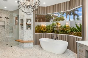 Primary bathroom with soaking tub
